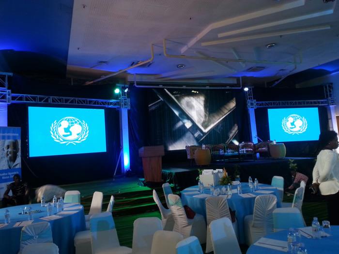 P10mm Rental LED Vhidhiyo Sikirini Inoshandiswa Kune Zviitiko MuKampala, Uganda